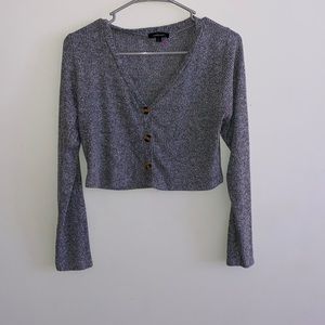 Gray cropped sweater